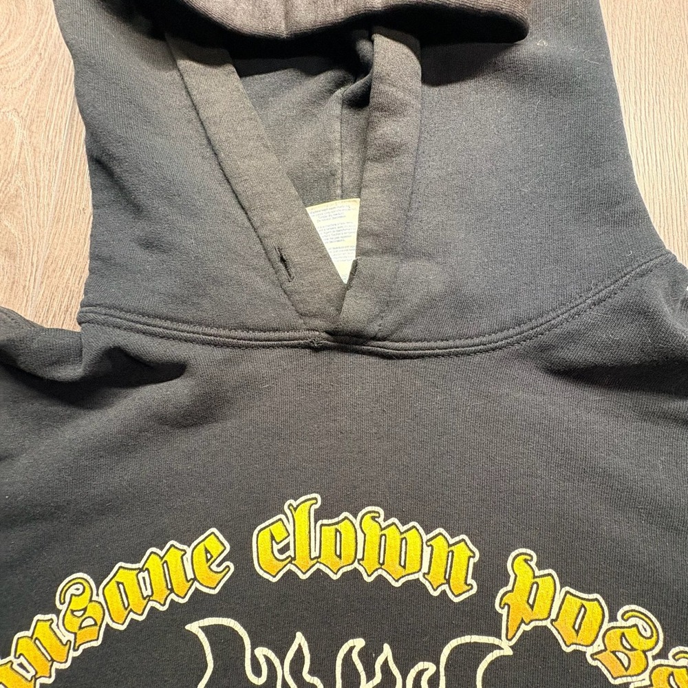 Vintage 2002 Insane Clown Posse ICP The Wraith Joker Card Hoodie Black Large - Picture 3 of 9